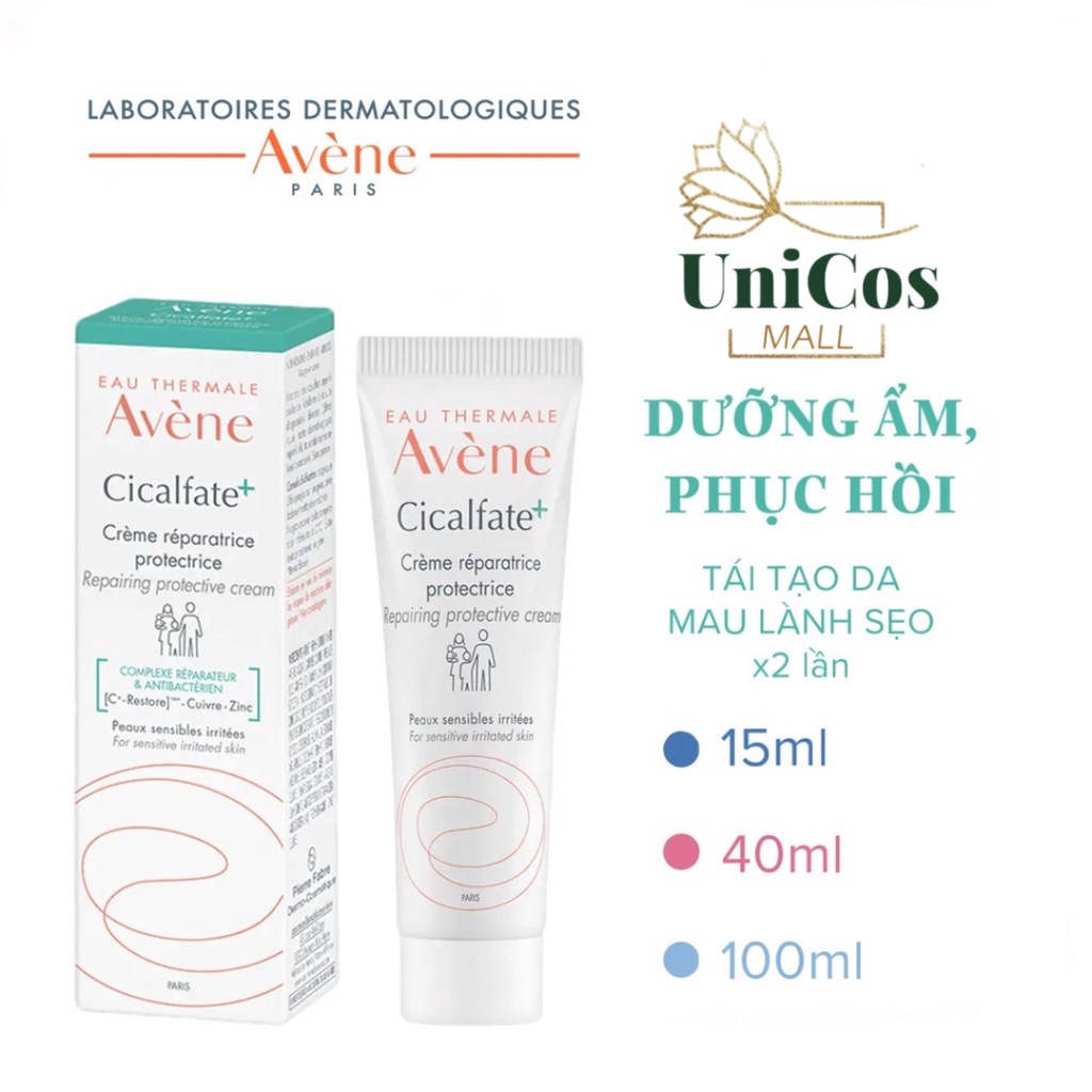 Avene Cicalfate kem phục hồi làm lành sẹo và cấp ẩm cho da Avene Cicalfate Restorative Skin Cream 15ml 40ml 100ml | Unicos Mall