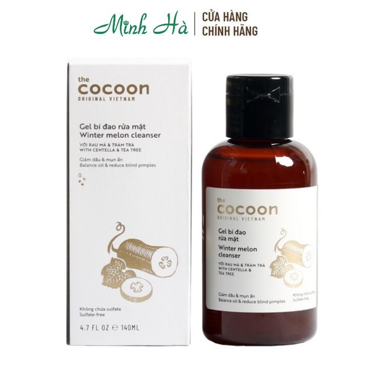 Gel Bí Đao Rửa Mặt Cocoon Winter Melon Cleanser 140Ml Giảm Dầu Và Mụn Ẩn Không Chứa Sulfate