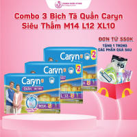 [MẪU MỚI] Combo 3 Bịch Tã Quần Caryn Siêu Thấm  M14+1 L12+1 XL10+1 - Tã Quần Người Già - Thanh Ngân
