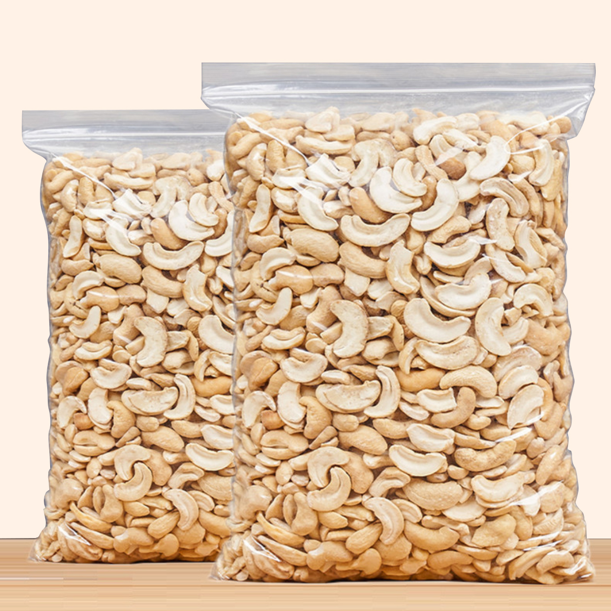 Hạt Điều Vỡ Hữu Cơ Sấy Chín Nguyên Vị Không Lụa Không Muối Hũ 500g