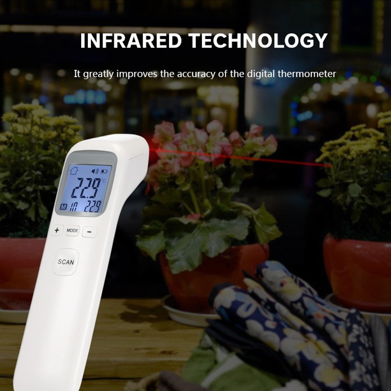 Nhiệt kế hồng ngoại y tế CK-1502 đo trán đo thân nhiệt đo đồ vật màn hình LCD hiển thị