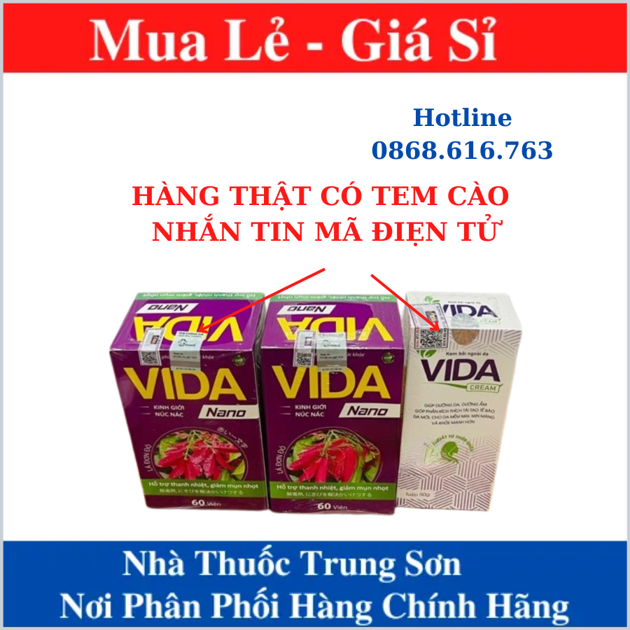 [Chính Hãng-Giá Sỉ] Kem Bôi  Vida Nano - Vida Cream - Sản Phẩm Hỗ Trợ Thanh Lọc Da & Đẩy Lùi Các Vấn