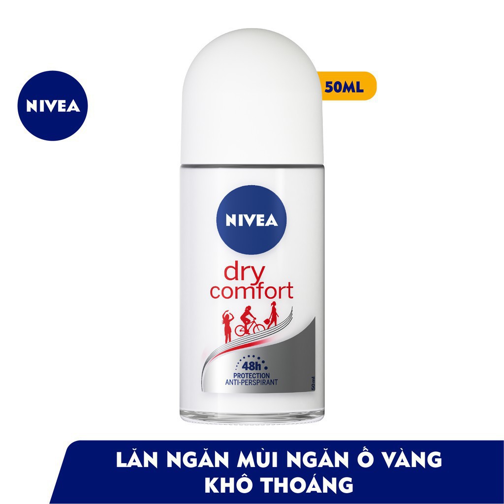 Lăn Ngăn Mùi Nivea Khô Thoáng Mịn Màng Dành Cho Nữ 50Ml