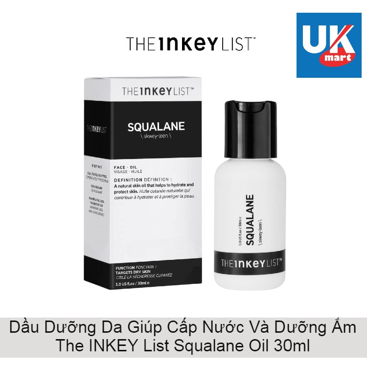 Dầu Dưỡng Da Giúp Cấp Nước Và Dưỡng Ẩm The Inkey List Squalane Oil 30Ml