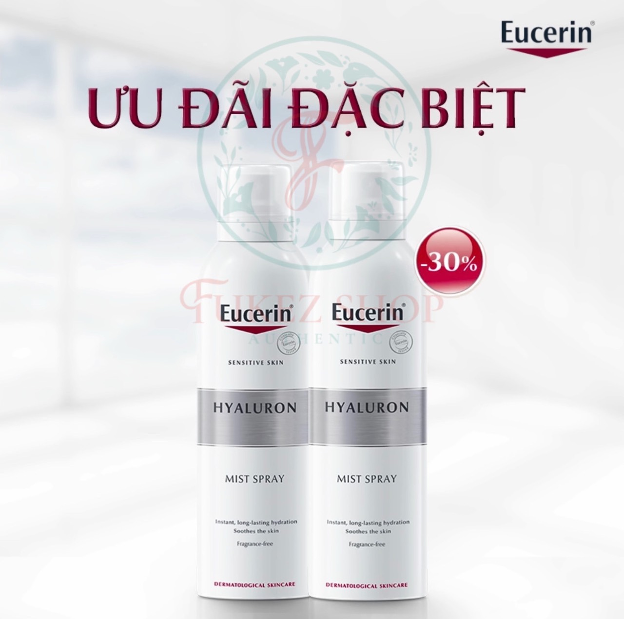 Set 2 Chai Xịt Khoáng Giữ Ẩm Xoá Nhăn Thế Hệ Mới Eucerin