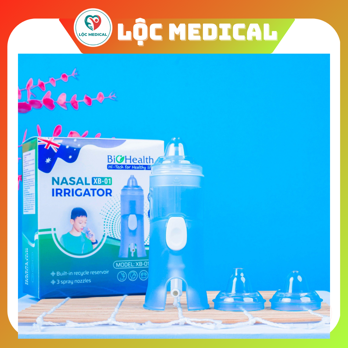 Dụng Cụ Rửa Mũi Dùng Kèm Máy Xông Mũi Họng BioHealth XB-01