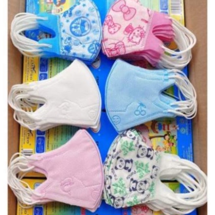 combo 5 hộp 50c Khẩu Trang Trẻ Em 5D Mask Kids 1 tới 5 tuổi 1 hộp 10cái cao cấp cho bé hàng công ty