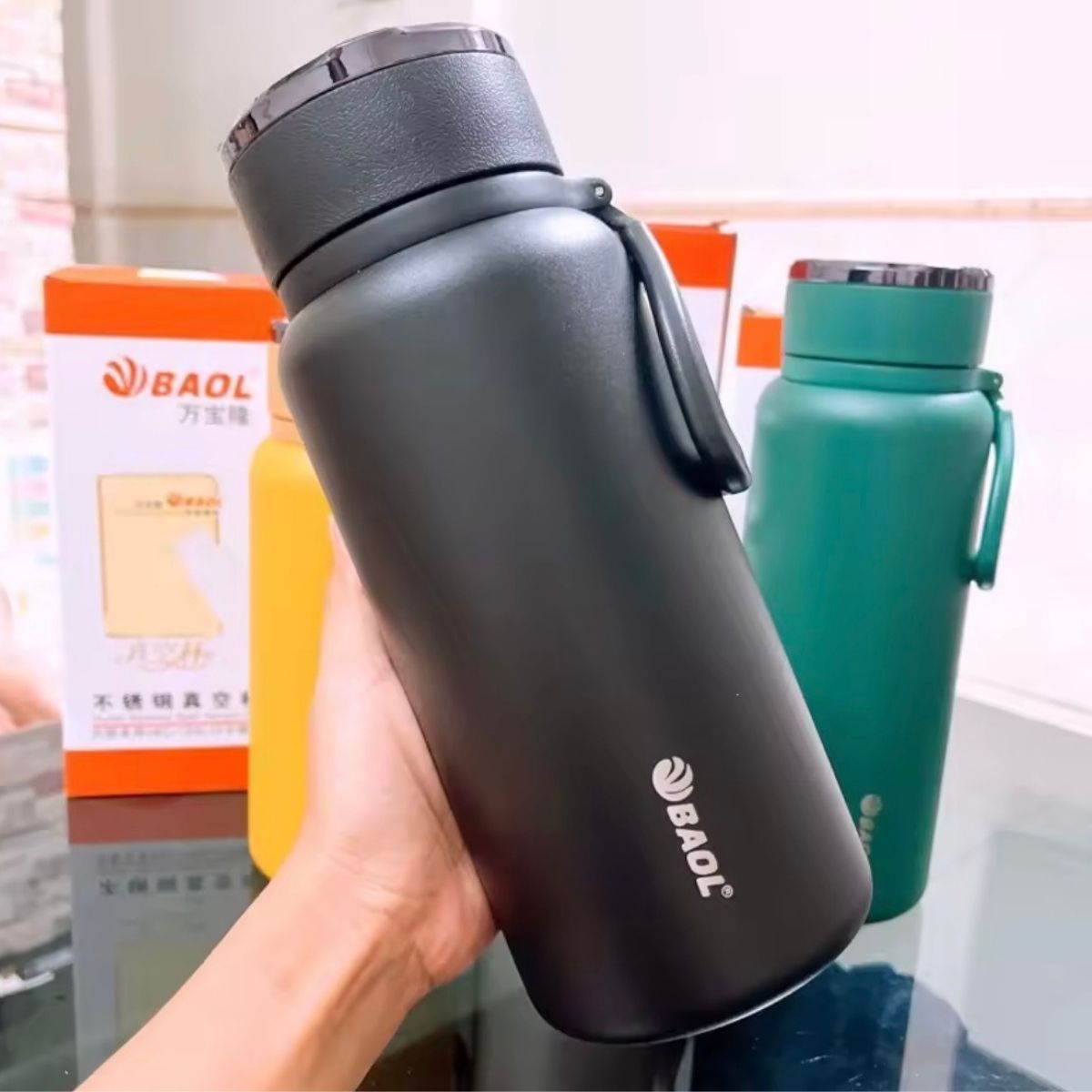 Bình đựng nước giữ nhiệt Inox 304 Cao cấp BaoL 32 hàng chính hãng Dung tích 1280ml-1000ml Giữ nhiệt