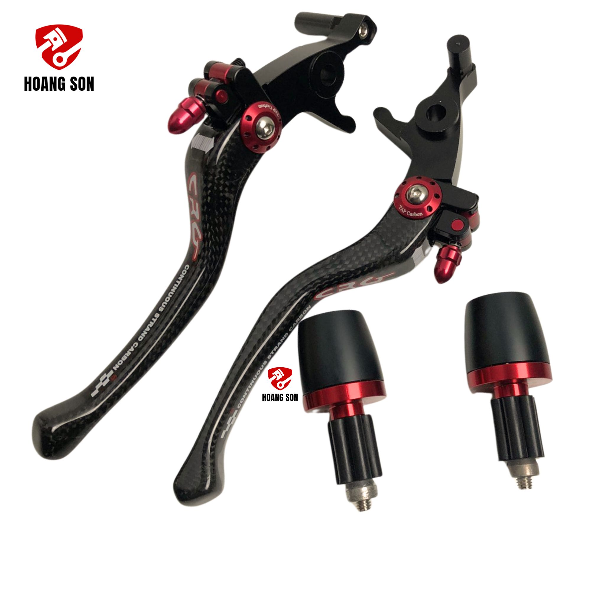 Combo tay thắng carbon và gù tay lái chống rung gắn cho các xe SH125i/ SH150i/ SH160i/ SH350i dòng đ