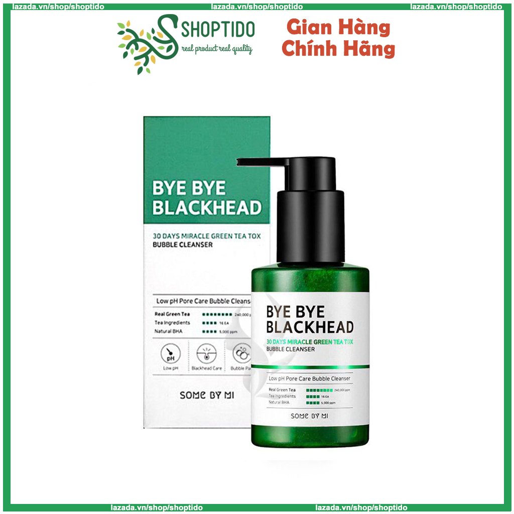 Sữa Rửa Mặt Sủi Bọt Hỗ Trợ Đánh Bay Mụn Đầu Đen Some By Mi Bye Bye Blackhead 30 Days 120Gr