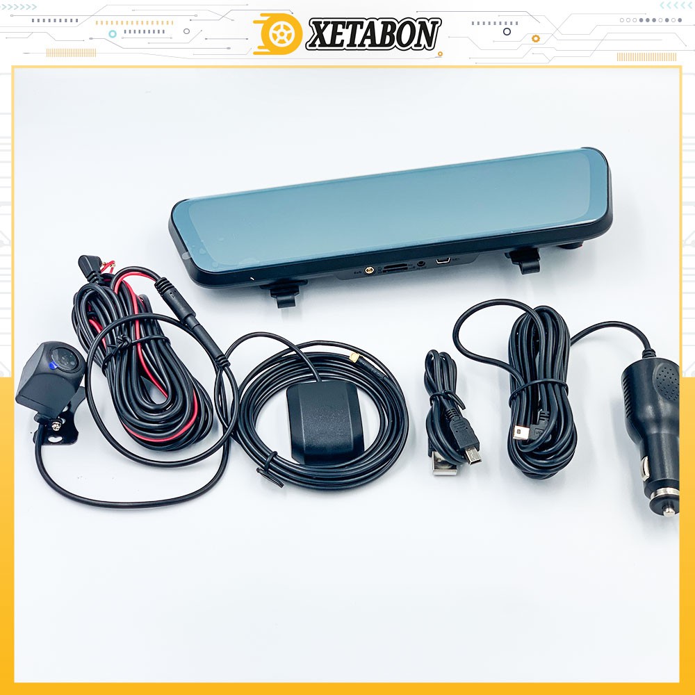[Chính Hàng] Camera Hành Trình Gương Xetabon D10-Camera hành trình-Camera ô tô-Màn hình cảm ứng 10in