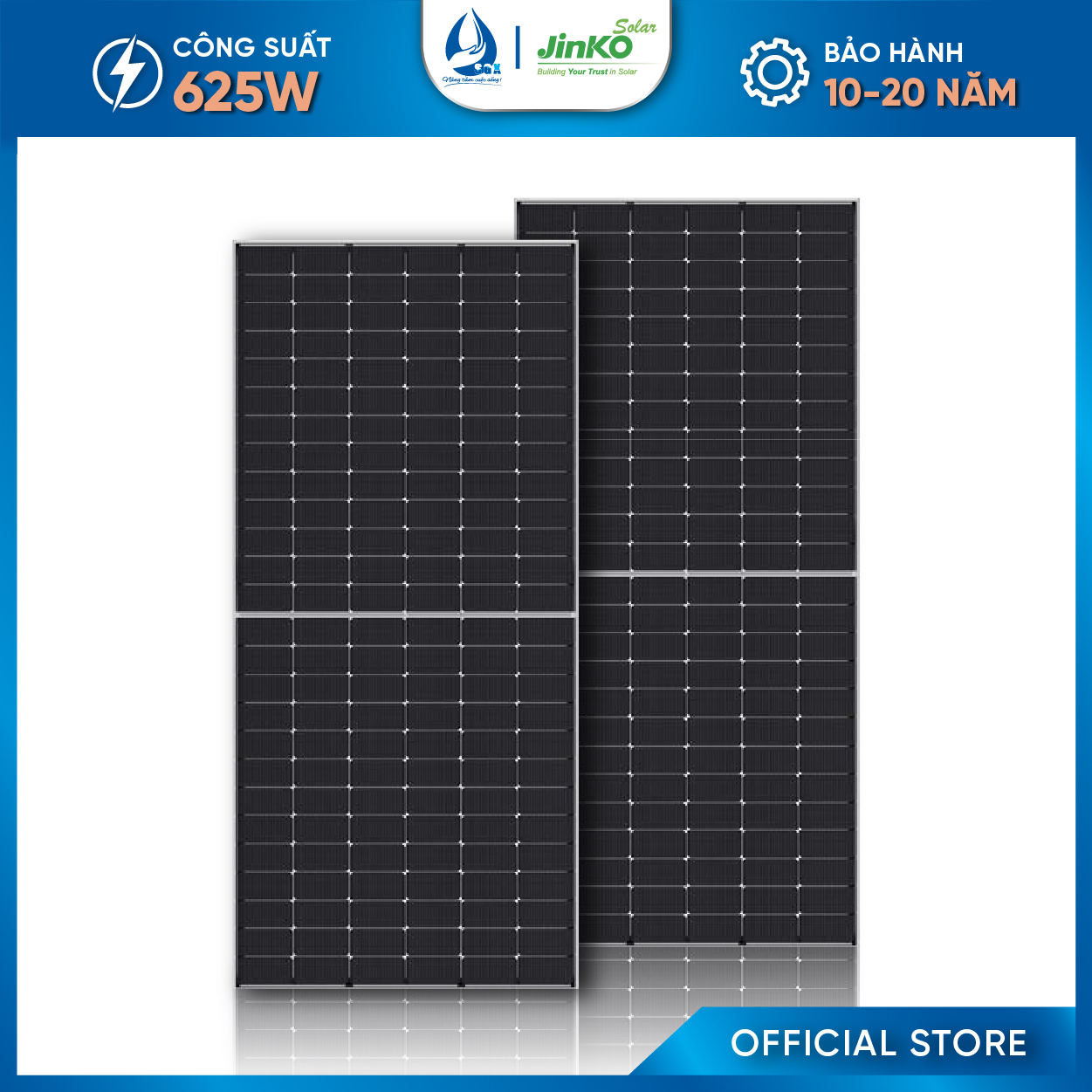 Combo 10 Tấm pin năng lượng mặt trời 625W Jinko Tiger Neo N-type