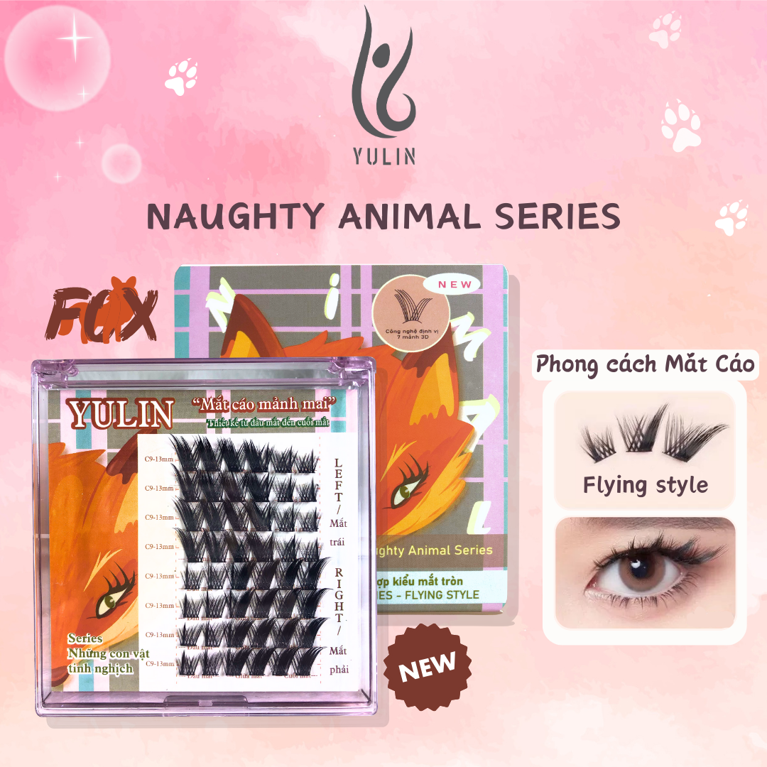 Lông mi giả YULIN lông mi giả Series những con vật tinh nghịch mẫu Mắt Cáo cá tính