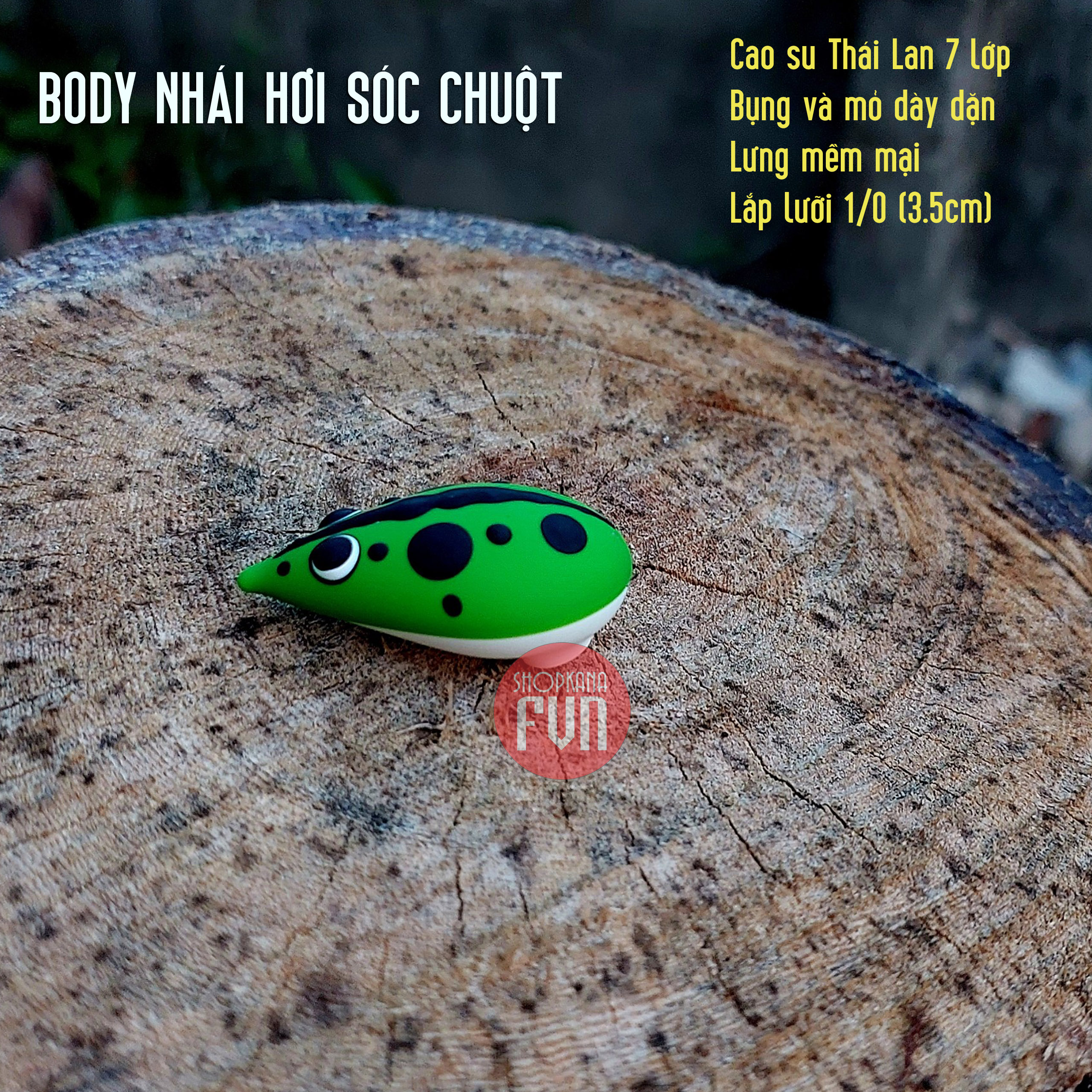 Vỏ nhái hơi sóc chuột ( Body nhái hơi) cao su Thái Lan handmade
