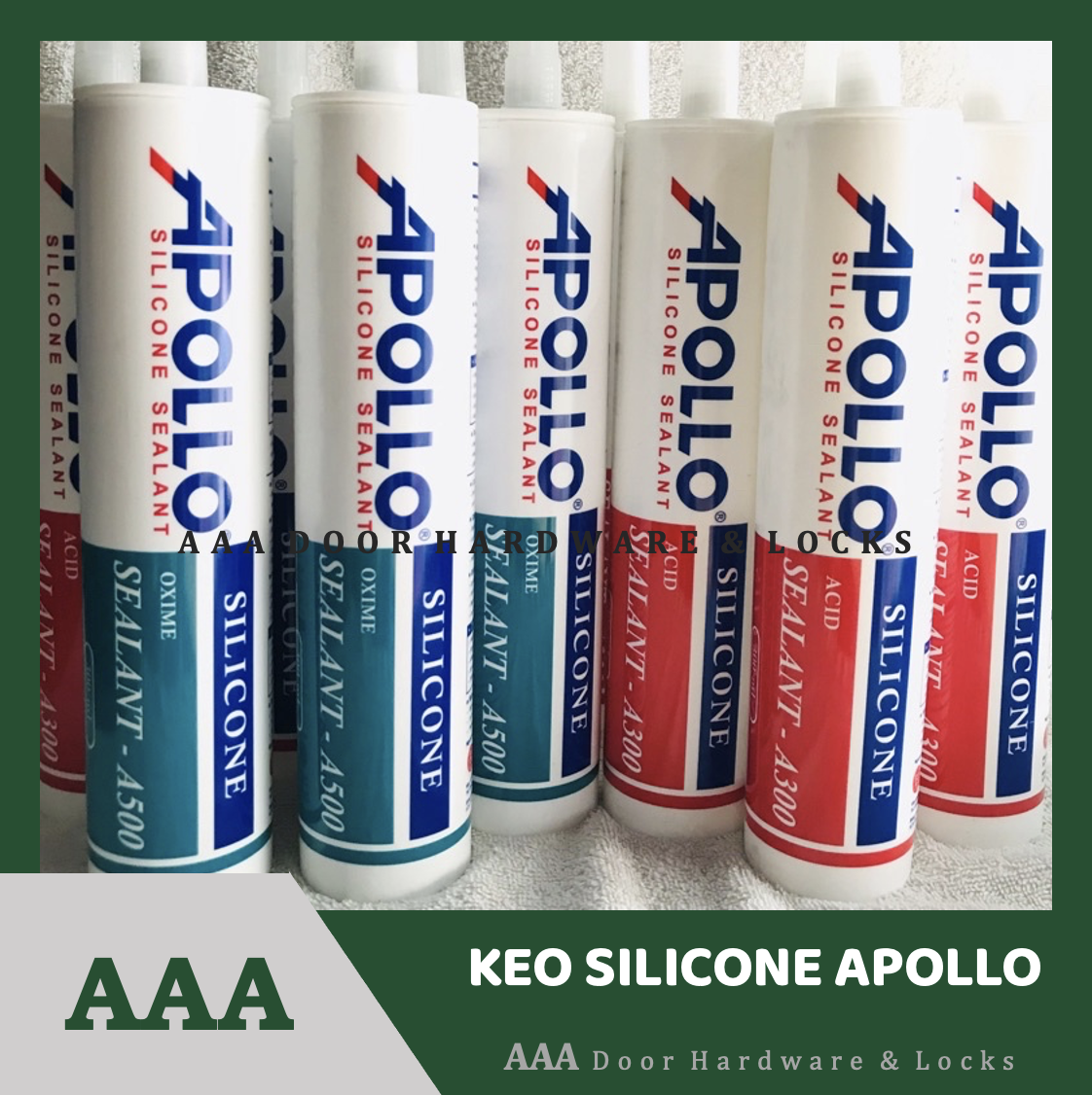 Keo Silicone APOLLO chính hãng A100 A300 A500 A600 đủ các màu