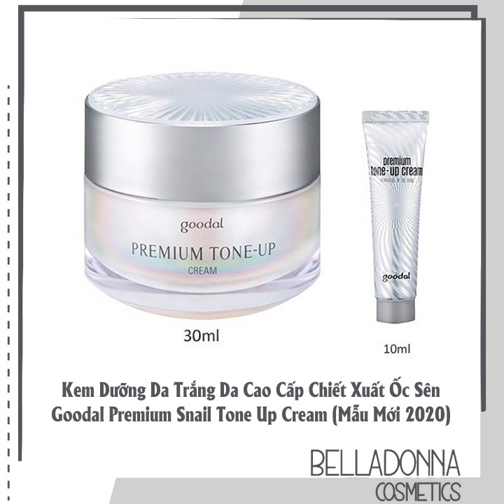 [HCM][CHÍNH HÃNG] Kem Dưỡng Da Trắng Da Cao Cấp Chiết Xuất Ốc Sên Goodal Premium Snail Tone Up Cream
