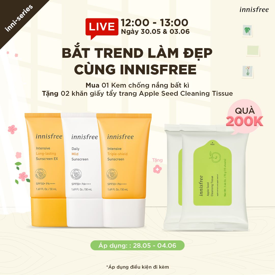 Kem Chống Nắng Innisfree Tone Up No Sebum Sunscreen Spf35/Pa++++ 50Ml Kem Chống Nắng Nâng Tone Kiềm Dầu Hàn Quốc