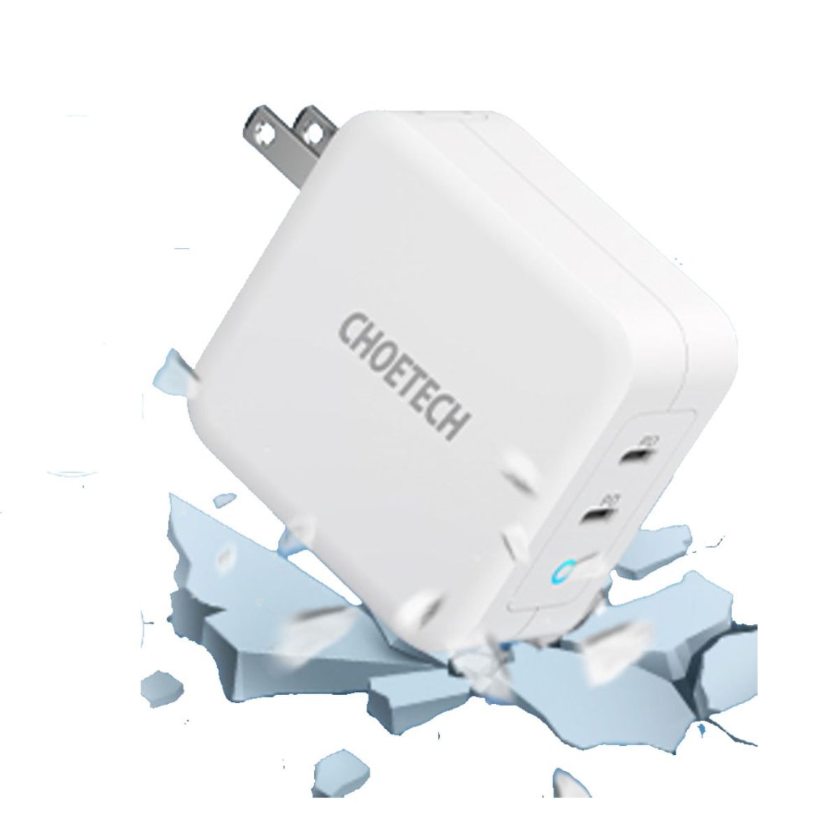 Củ sạc CHOETECH PD6008 GAN 100w 2 cổng PD (Type C) - Hàng chính hãng