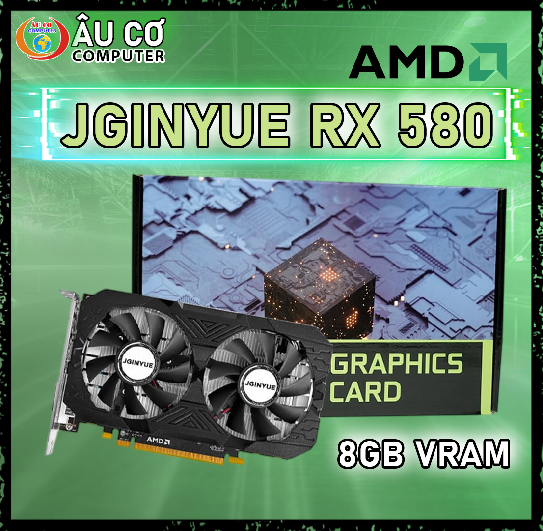 Card màn hình RX 580 8GB JGINYUE AMD VGA RX580 8G GDDR5 NEW FULL BOX CHÍNH HÃNG - Bảo hành 36 tháng