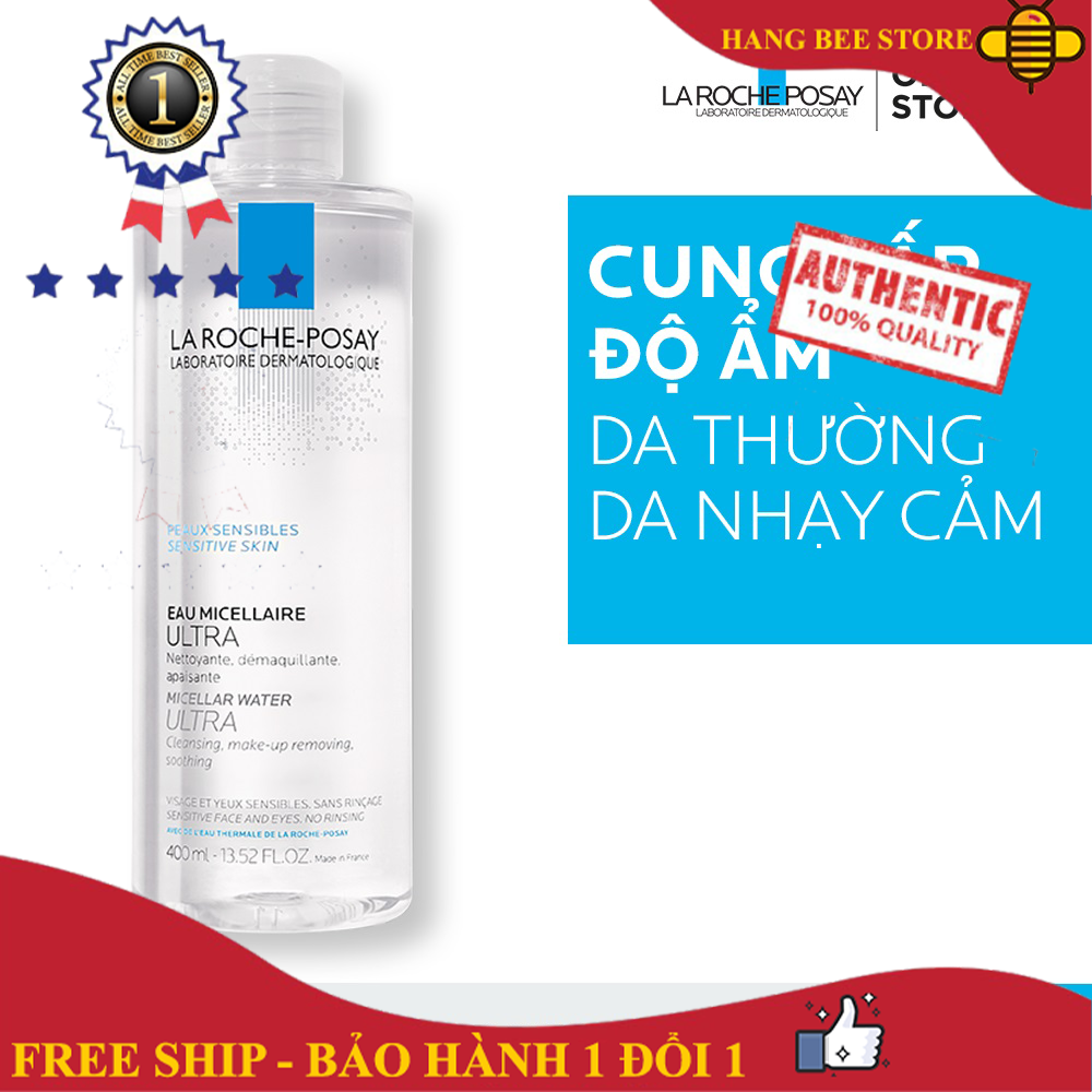 [HOT SALE] Nước Tẩy Trang Làm Sạch Sâu Cho Da Nhạy Cảm La Roche-Posay Micellar Water Ultra Sensitive Skin 400ml – Loại bỏ mọi bụi bẩn lớp makeup trên khuôn mặt Mang lại cảm giác tươi mát tức thìì
