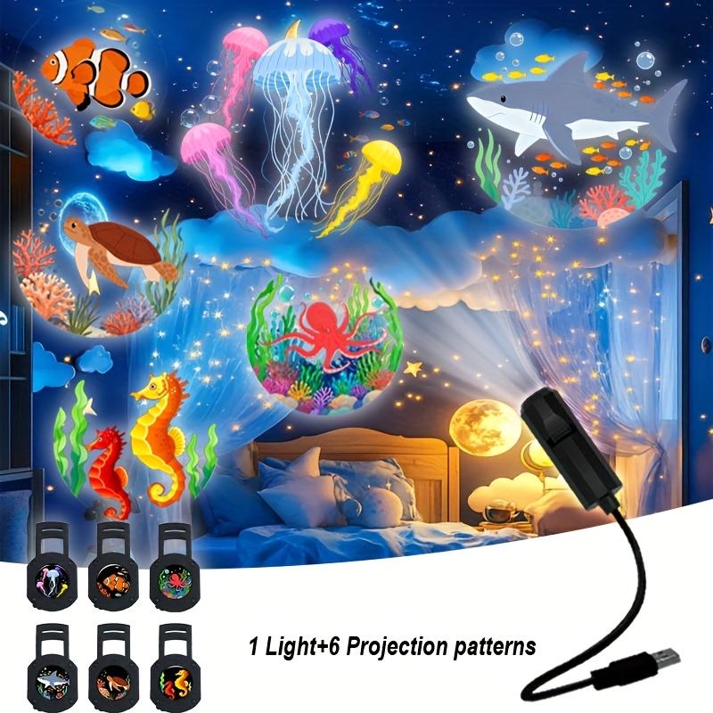 QIUWU 2-in-1 HD Mini Galaxy Sao chiếu ánh sáng ban đêm USB powered phòng ngủ đèn cho kỳ nghỉ trang trí bầu không khí