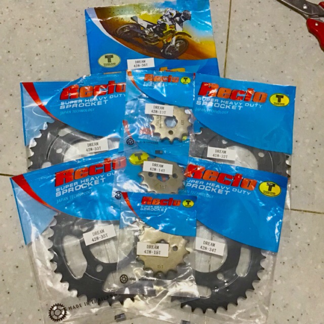 Nhông Dĩa Dream - Wave Nhỏ 13T 14T 15T - 30T 32T 33T 34T 35T 36T 38T - 428 Recto - Made in Thailand 