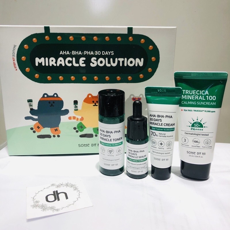 Bộ Dưỡng Da Mụn Some By Mi Aha - Bha - Pha 30 Days Miracle Solution 4 - Step Kit Edition