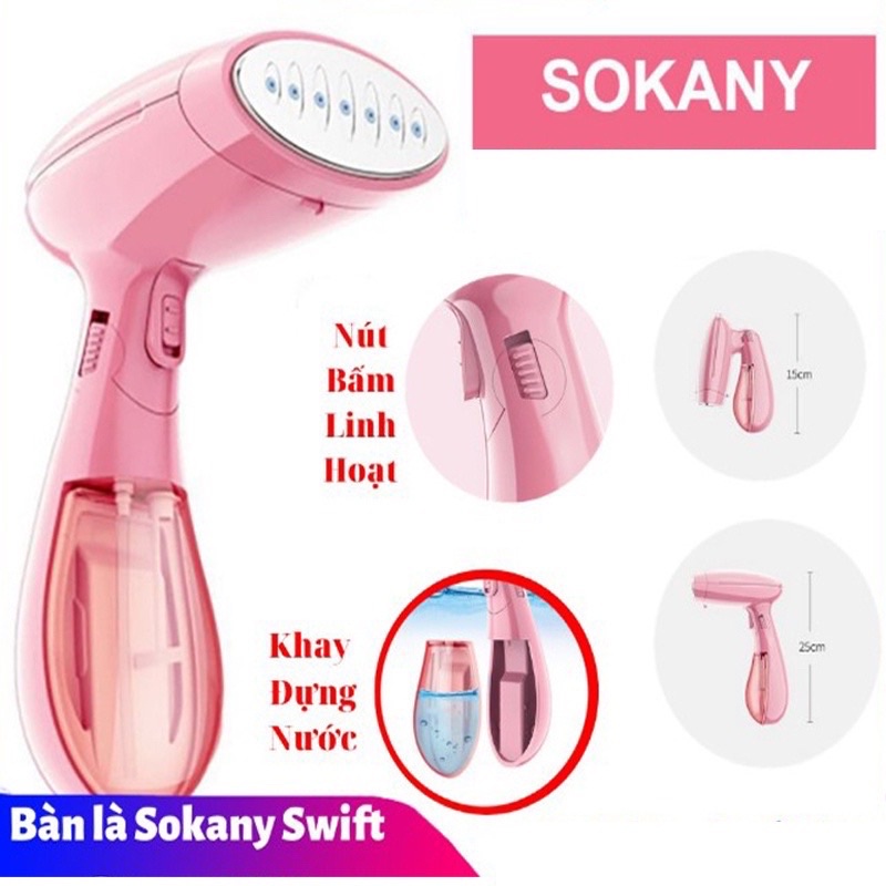 Bàn là hơi nước cầm tay Sokany 1500W - Bàn là hơi nước bàn là hơi nước cầm tay bàn ủi hơi nướcBàn ủi