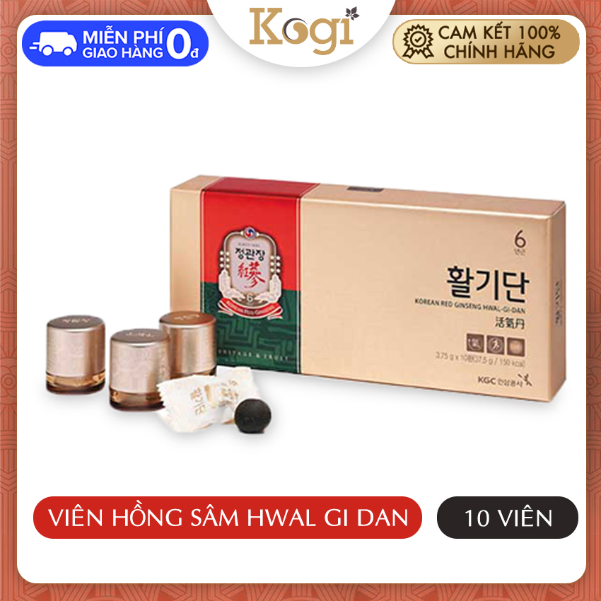 [Chính Hãng]Viên Đan Hồng Sâm Hwal Gi Dan 3.75G X 10 Viên Kgc Hàn Quốc Kogi Ginseng - Phục Hồi Sức Khoẻ Tăng Cường Đề Kháng Giảm Mệt Mỏi Giúp Tăng Khả Năng Tập Trung Nâng Cao Hiệu Quả Công Việc