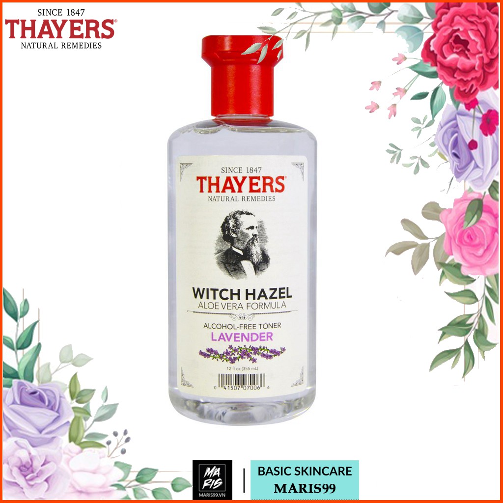 Nước Hoa Hồng Không Cồn Thayers Witch Hazel Lavender (Oải Hương) 355Ml (Dành Cho Da Dầu Da Có Mụn)