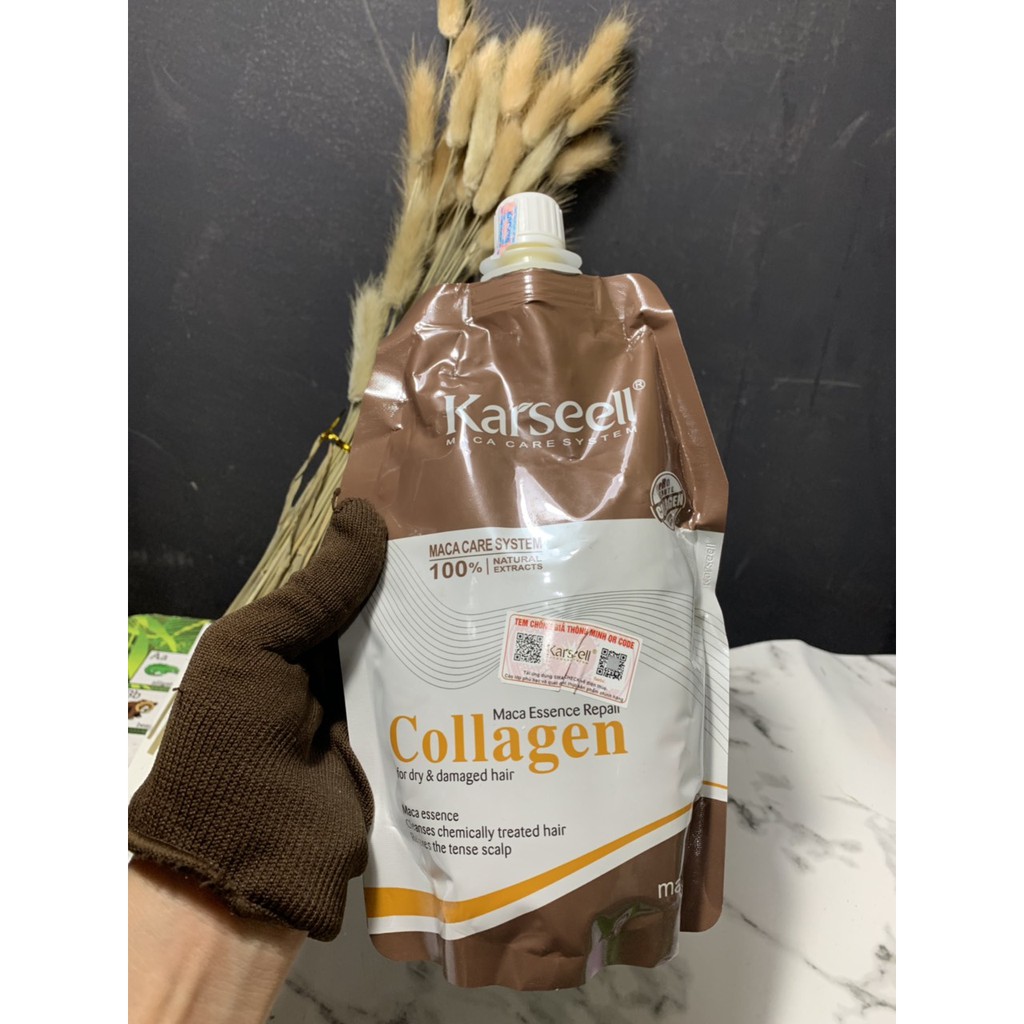 [HCM]Hấp túi Karseell Maca 500ml giúp phục hồi tóc hư tổn làm mềm và bóng mượt tóc sản phẩm tốt chất lượng cao cam kết như hình độ bền cao