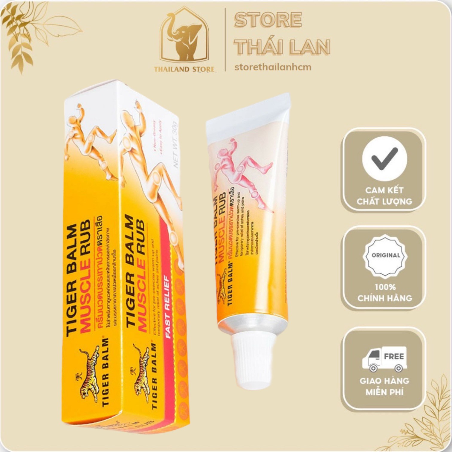 [CHÍNH HÃNG] Kem Xoa Bóp Nhức Mõi Cơ Bắp Tiger Balm Muscle Rub Thái Lan