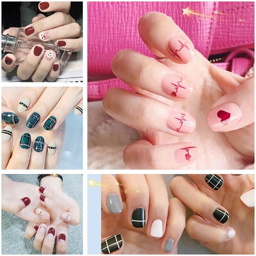 [Hcm]Bộ Dán Móng Tay Nail Sticker Gồm 14 Móng Không Thấm Nước Độ Đàn Hồi Tốt Da001 - Da020