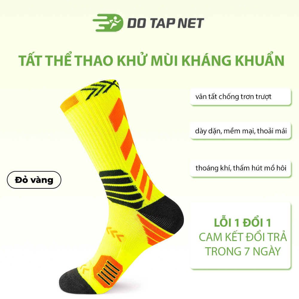 Tất thể Thao Cổ Cao Chất Liệu Cotton Dày Dặn Chơi Bóng Rổ Bóng Đá Chạy Bộ