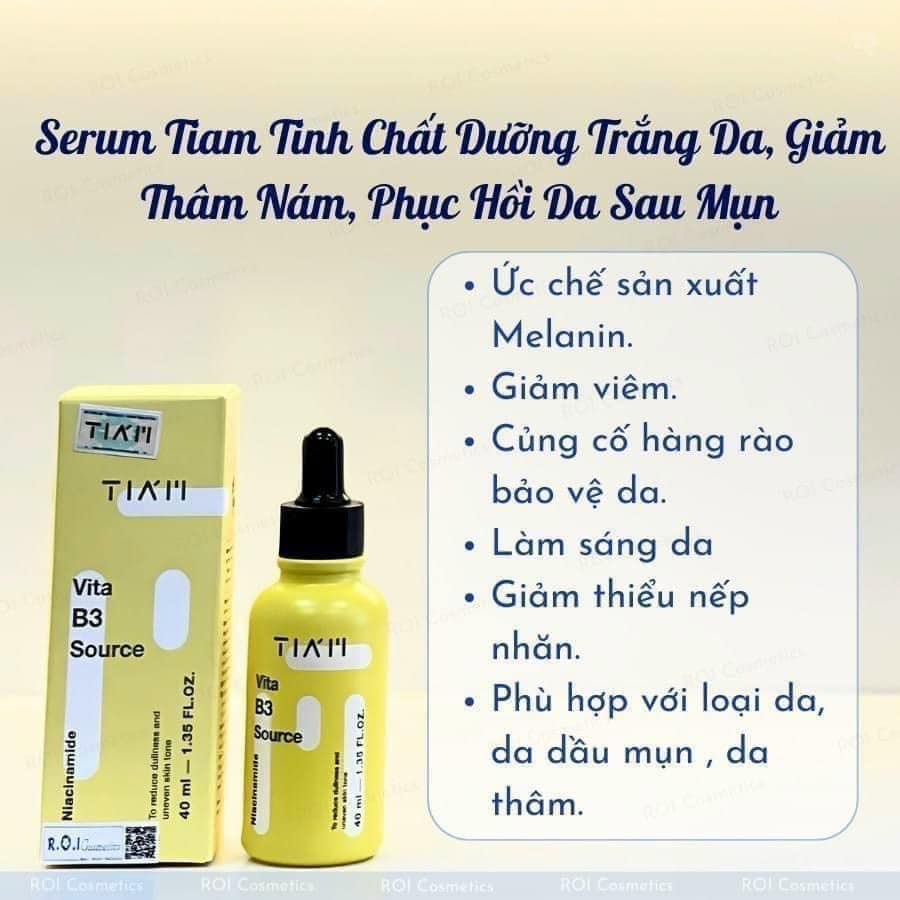 Tinh chất dưỡng trắng da TIAM Vita B3 Source 40ml