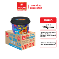 [VOUCHER 20%] Thùng 12 Tô Mì Trộn Tương Đen/ Spaghetti/ Hải Sản VIFON 105g Dạng Tô Tiện Lợi