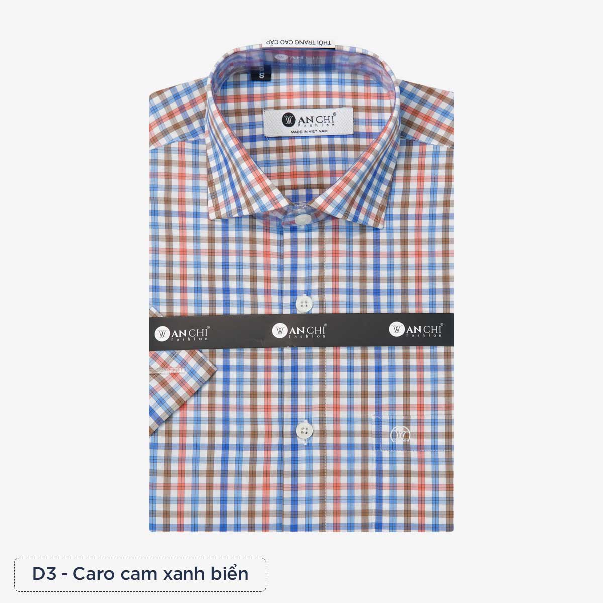 Áo sơ mi nam trung niên dài tay sợi tre họa tiết caro cao cấp ANCHI (các mã D) - SMD24