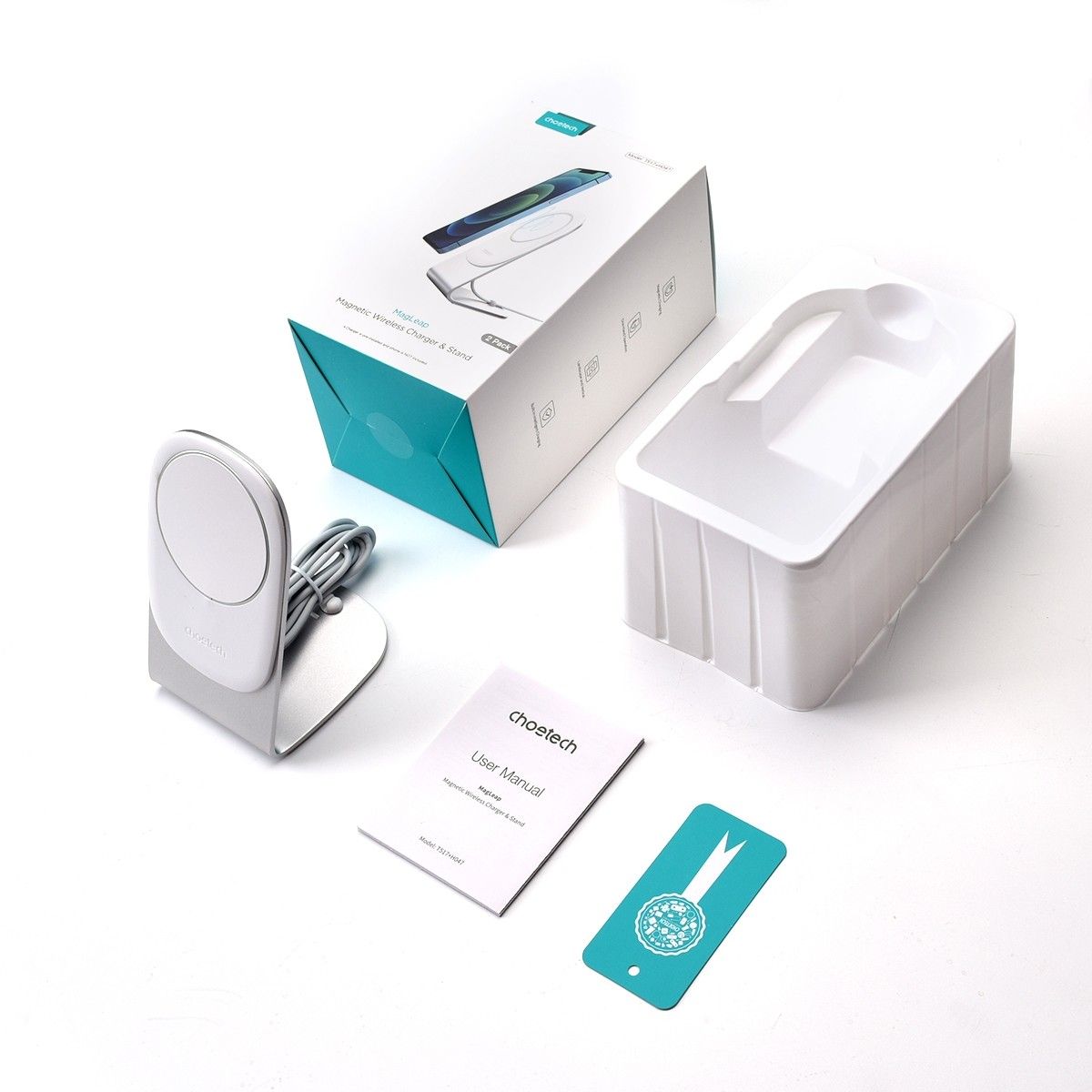 Đế sạc không dây Magsafe T517 và giá đỡ siêu mỏng H047 Choetech có thể tách rời (Hàng chính hãng)