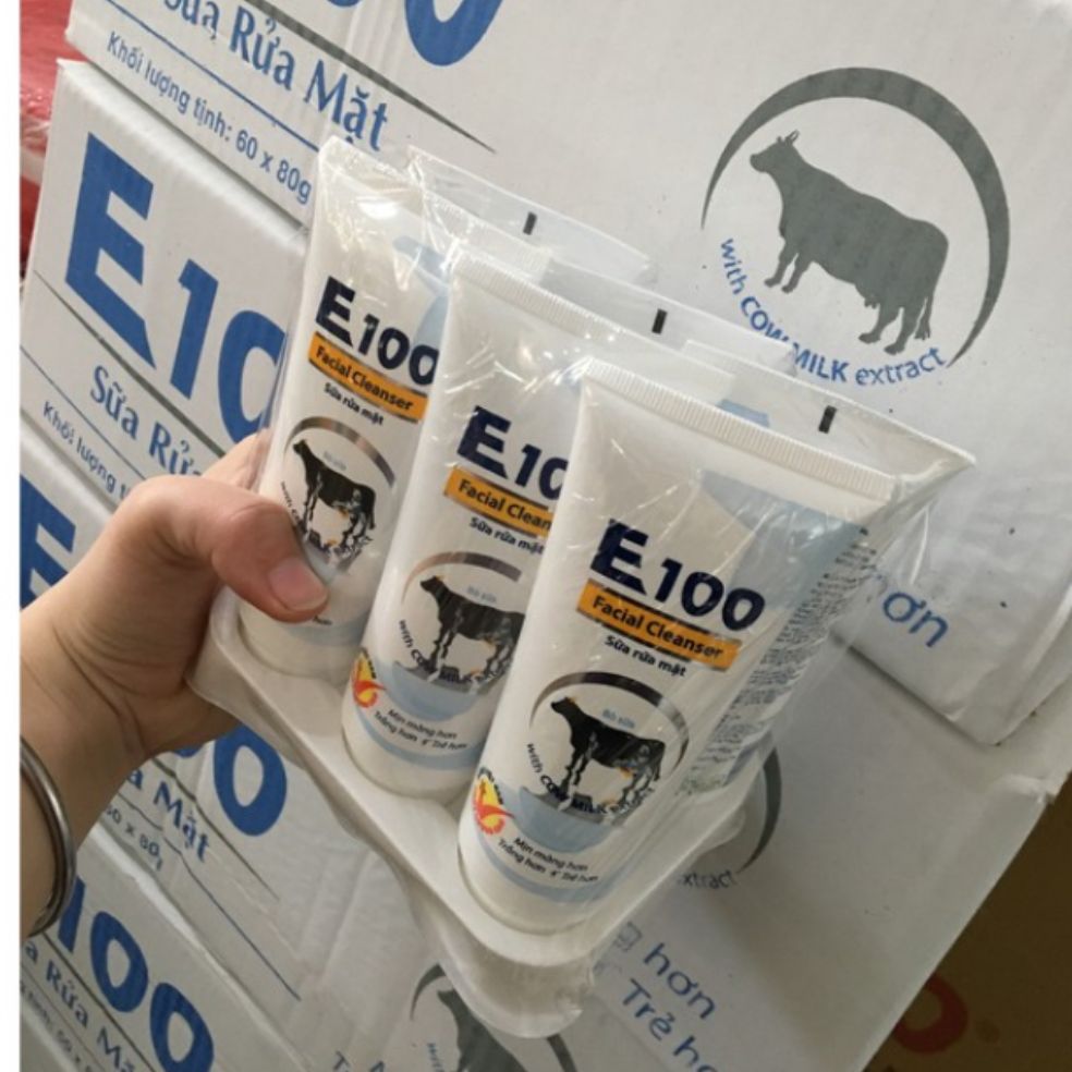 [HCM]Sữa rửa mặt E100 tinh chất sữa bò 80ml