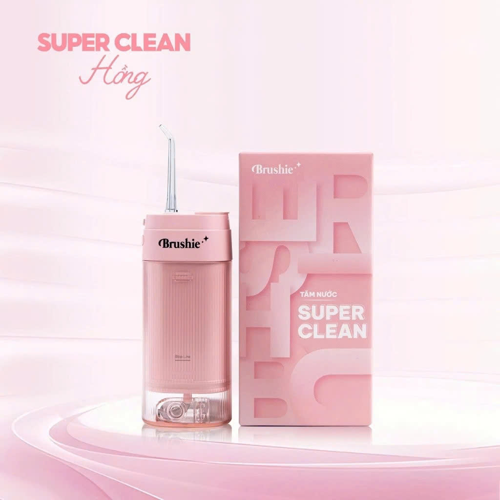 [SALE TẾT] Tăm nước cầm tay Brushie Super Clean phiên bản cải tiến mới nhất 2025 máy tăm nước du lịc