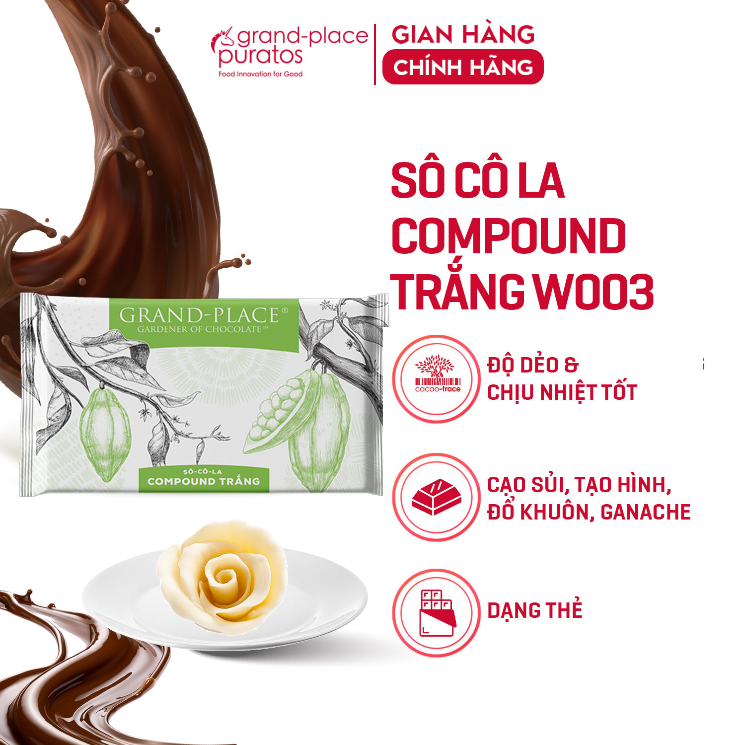 Socola Compound Trắng Puratos Grand-Place VN GPW-003 - 1kg-4116199
