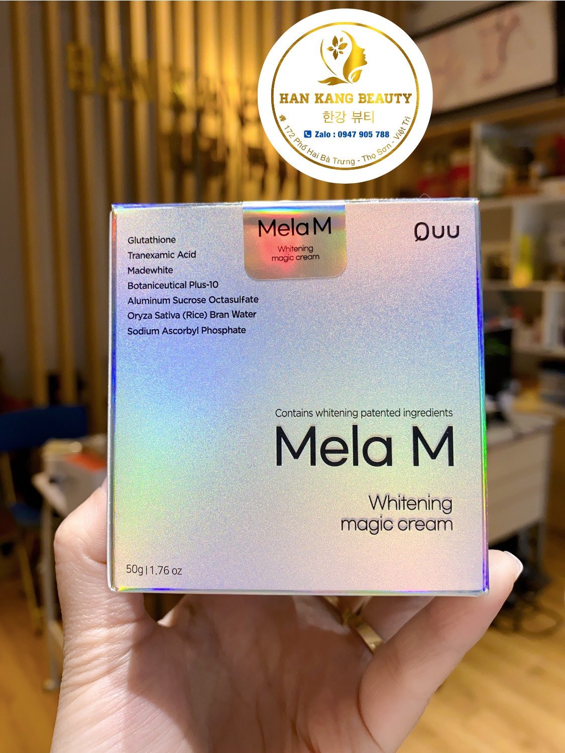 Kem ná.m Mela M Whitening magic cream - Mẫu mới của dòng kem ná.m Mela Q