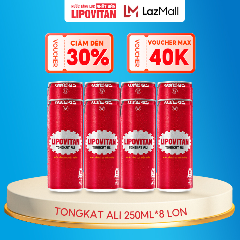 Lipovitan Nước tăng lực Nhật Bản Lipovitan Tongkat Ali ( lon 250ml*8 lon)