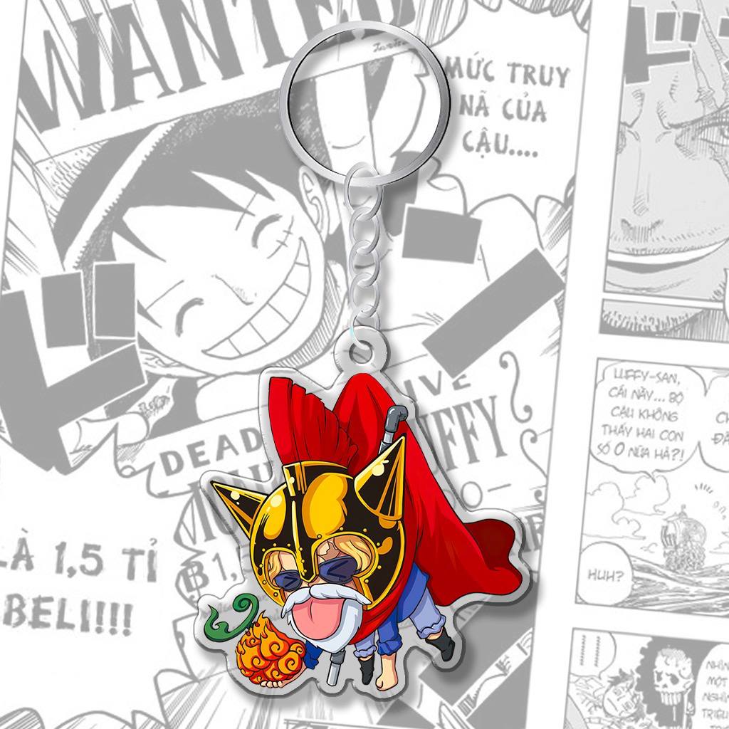 Móc khóa One Piece Luffy Ace treo ngược anime manga phụ kiện trang trí túi xách ba lô