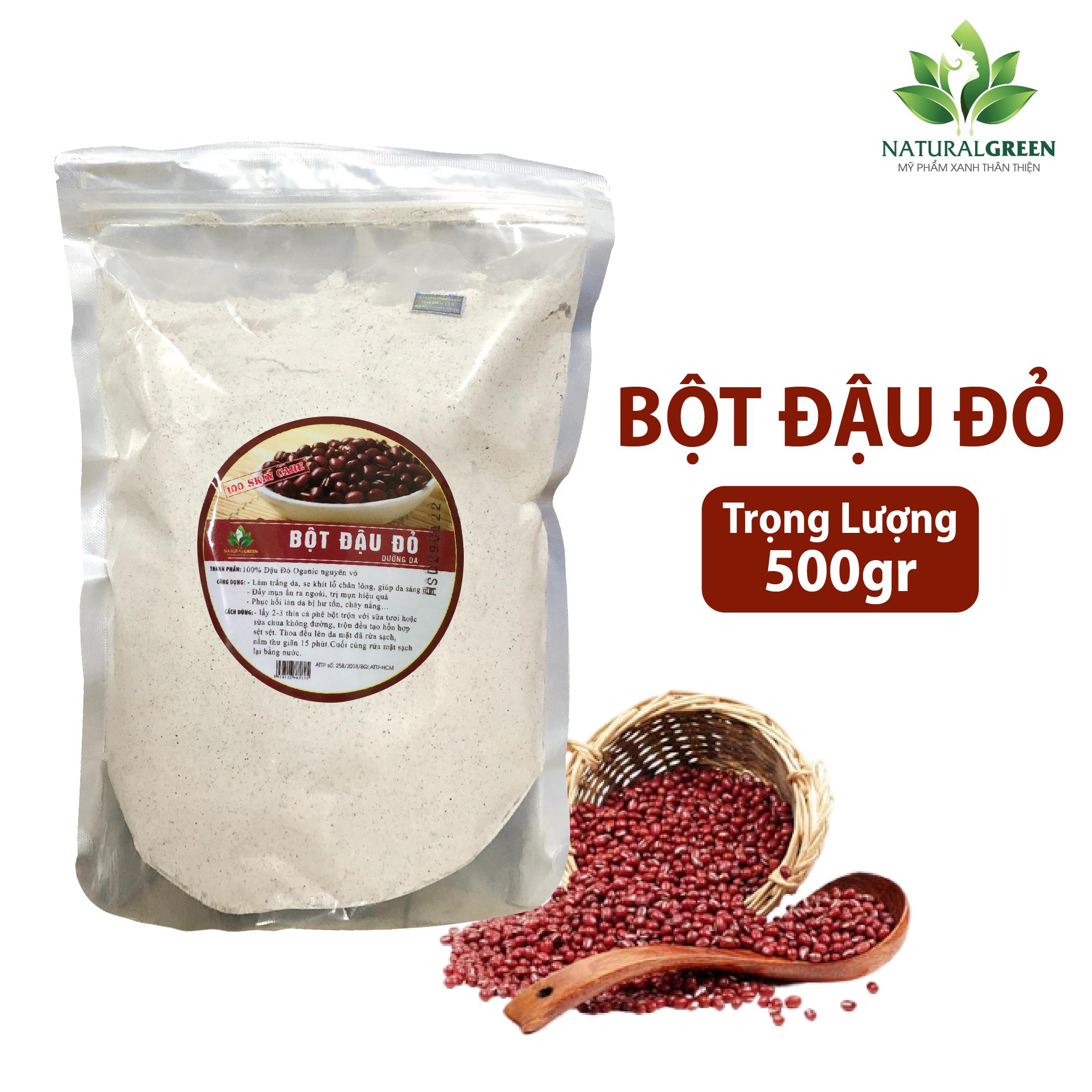 500GR bột đậu đỏ nguyên chất loại hạt nhỏ tắm trắng đắp mặt dưỡng trắng da se khít lỗ chân lông đều màu da