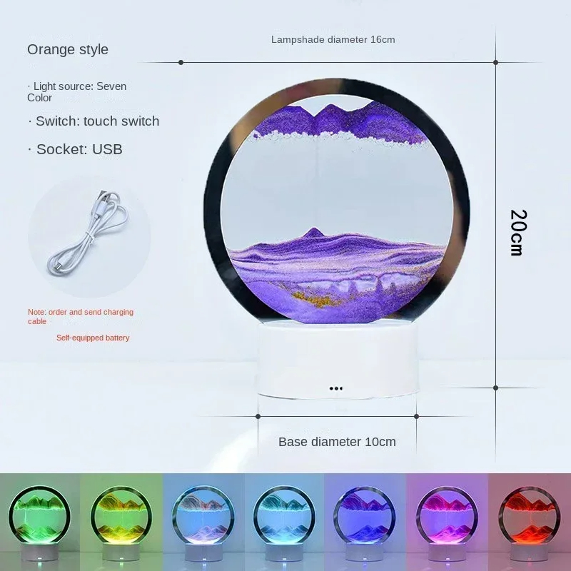 Tranh Cát 3D Chuyển Động Tranh Thủy Tinh Cát Chảy Nghệ Thuật Trang Trí Đồ Decor Nhà Cửa Bàn Làm Việc