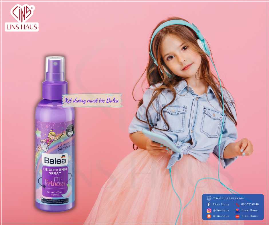 [Hcm]Xịt Dưỡng Mượt Tóc Cho Bé Balea Little Princess - 150Ml Linshaus