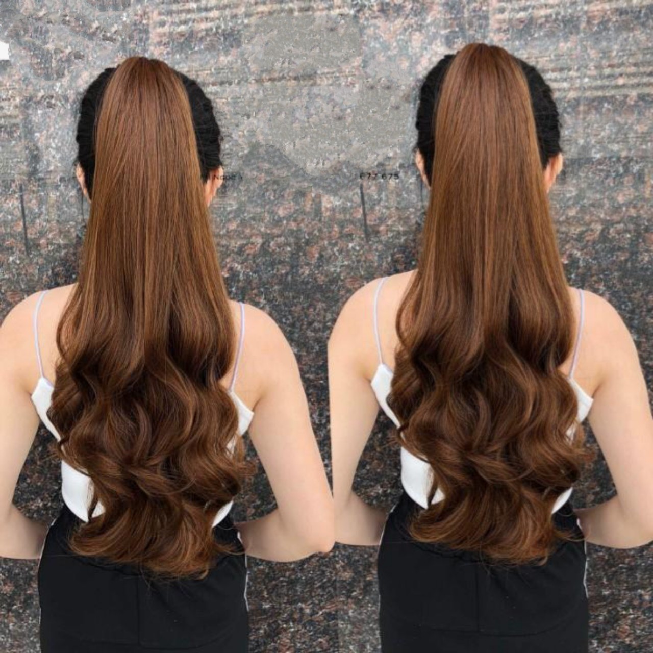 [ hàng loại 1 65cm ] tóc giả nữ ngoặm xoăn dài tóc giả kẹp tóc giả xoăn tóc giả hàn quốc
