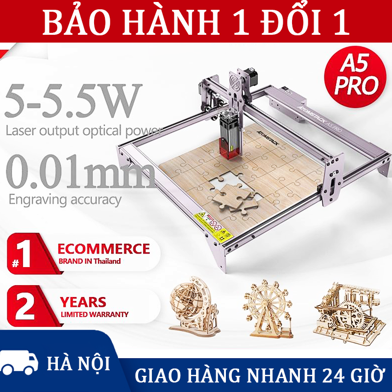 ATOMSTACK A5 Pro 40W Máy khắc laserThích hợp cho gỗ kim loạimáy khắc laser mini