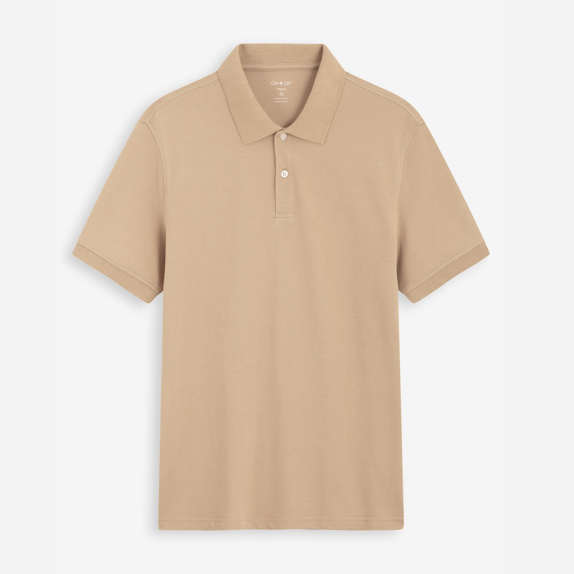 Áo polo nam Cotton phong cách basic thanh lịch trơn mịn thoáng mát ONOFF - 18TP25S079